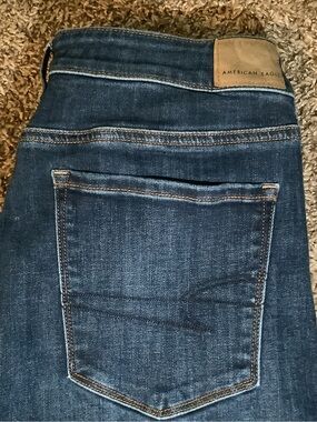 American Eagle next level stretch hi-rise skinny kick jeans, size: 12R